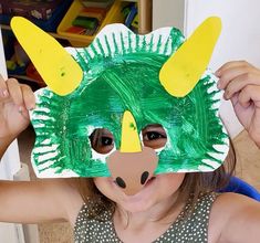 Preschool Art Dinosaurs, Dinasour Ideas For Preschool, Dinosaur Theme Week Preschool, Triceratop Preschool Craft, Triceratops Activities Preschool, Dinosaur Art Ideas For Preschoolers, Dinasour Preschool Craft, Dino Prek Activities, Triceratops Art Preschool