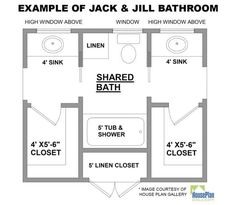 a floor plan for a bedroom and bathroom