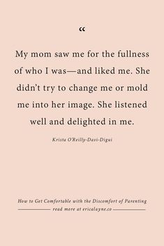 a quote from krisa to her daughter