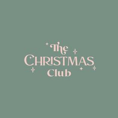 the christmas club logo on a green background