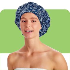 Paisley Blue is the Best Shower Cap you will find in the Market. Patented, Sustainable, Reversible, Machine washable and dryable. A real gem to keep your style intact in the mornings and save time! Shower Caps, Hair Treatments, Shower Cap, Shower Routine, Natural Deodorant, Blow Dry, Caps For Women, Terry Cloth, Save Time