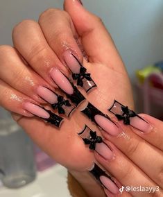 Acrylic Nails Fall, Nails Aura, Nails French Tip, Nails Fall Nails, Aura Nails, Acrylic Toes, Black Acrylic Nails, Colored Acrylic Nails, Fall Acrylic Nails