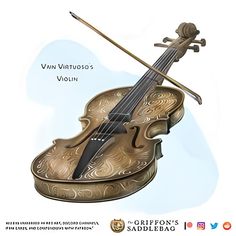 an old violin is sitting on top of a box with the name van virtuoos violin