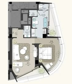 the floor plan of an apartment in china