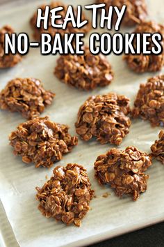 chocolate oatmeal cookies on a baking sheet