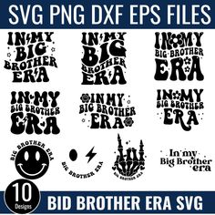 the big brother era svg files are available for use on t - shirts and other items