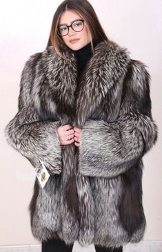 Silver Fox Fur Coat, Fox Jacket, Jacket Fur, Fox Fur Jacket