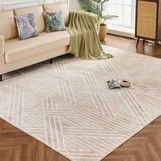 PRICES MAY VARY. 6x9 Area Rugs - This washable area rug 6x9 for living room geometric style consisting of a beige base and white lines is a worthy choice. This 6x9 area rug is soft and cozy to the touch and has a stunning modern style design. The neutral area rug 6x9 washable area rug suits a variety of home decor styles. The short pile is not prone to dust and lint accumulation. Overall this washable 6x9 rugs is durable, stain and slip resistant, perfect for living rooms, bedrooms and entryways Non Slip Washable Area Rugs 6x9 - This washable 6x9 area rug modern style has a thoughtful non-slip design. No need to worry about slipping, which is very important for family members. You can place this 6x9 rug in high-traffic living rooms and entryways and it will do the job perfectly 6x9 Washabl Rugs 6x9, Rugs 5x7, Living Room Geometric, Area Rugs 8x10, Rugs 8x10, Neutral Area Rug, 8x10 Area Rug, Area Rug For Bedroom, 6x9 Rug