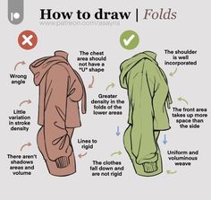 how to draw clothes for kids with instructions on how to fold them in different ways