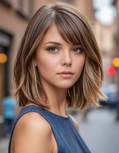 Lob With Side Swept Bangs, Collar Bone Hair, Face Swap, Female Face, Haircuts For Long Hair, Bob Haircut