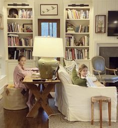 Desk Behind Couch, Behind Couch, Nancy Meyers, Saturday Morning, Architectural Digest, House Inspo