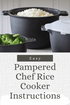 an easy pampered chef rice cooker instructions