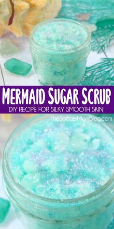 Lip Scrub Recipe, Diy Mermaid, Scrub Corpo, Mermaid Magic