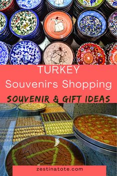 turkey souvenir's shopping souvenirs and gifts for sale with text overlay