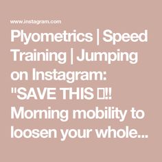 the words pyometrics i speed training jumping on instagram save this