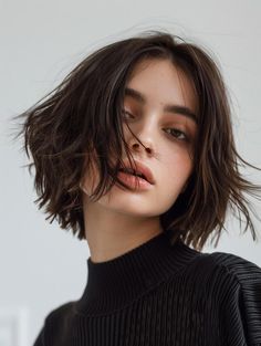 Layers Bangs, Shoulder Length Bob Haircut, Shot Hair, Chin Length Haircuts, Asymmetrical Bob Haircuts, Haircut For Square Face, Wavy Bob Haircuts, Womens Haircuts Medium