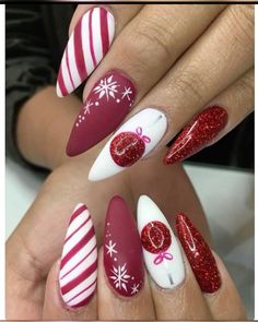 Holiday Nails Christmas, Nail Board, Nail Art Glitter, Holiday Nail Designs