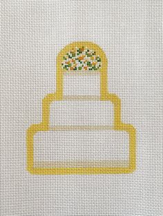 Abby Wedding Cake Canvas - KC Needlepoint Painted Initials, Travel Ornament, Lettering Guide, Needlework Shops, Monogram Pillows, Nutcracker Ornaments, Wood Artist, Needlepoint Designs, Kansas City Missouri