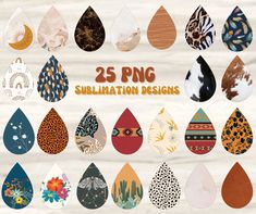 the 25 png sublimation designs are available for all types of design projects