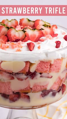 this strawberry trifle is so delicious and easy to make