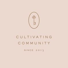 the culttiving community since 2013 logo is shown in gold on a beige background