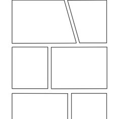 a blank paper with four squares and one diagonal line on the bottom, in black and white