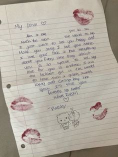 a note written to someone who is missing their love for her mom and dad on valentine's day