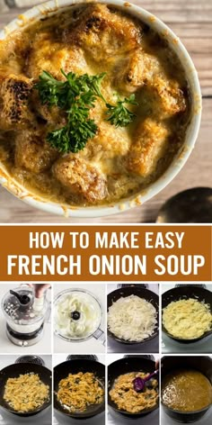 how to make an easy french onion soup in one pan and then bake it in the oven