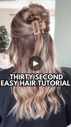 Thirty Seconds, Hair Tutorials Easy, Half Updo, Happy Hair, Easy Hair, Half Up Half Down Hair, Hair Tutorials, I Promise You, Think Of Me