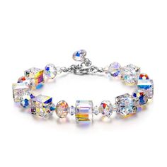 Details Shipping 30 Day Guarantee This magical bracelet with special Swarovski Crystals is inspired by the Northern Lights. These masterfully crafted crystals have an amazing light-catching effect that cause it to change colors similar to the Aurora Borealis. Get this as a memorable gift for yourself or someone special that will receive nothing but compliments. 100% No-Risk Money Back Guarantee. Quick Shipping from the United States, United Kingdom, and Australia. Authentic Swarovski Crystals Le Light Jewelry, Silver Bracelets For Women, Anniversary Jewelry, Hypoallergenic Jewelry, A Bracelet, Bracelets For Women, Gorgeous Bracelet, Crystal Bracelet, Birthday Gifts For Women