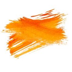 an orange ink smudge on a white background