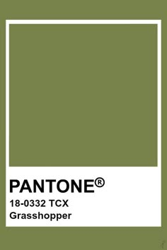 pantone's green color is shown with the text, 8 002 tcx grass