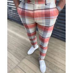 Season:Spring   Fall; Fabric:Polyester; Gender:Men's; Style:Fashion,Classic Style,Casual; Elasticity:Micro-elastic; Occasion:Daily,Wedding; Fit Type:Regular Fit; Function:Comfort; Waistline:Mid Waist; Pattern:Plaid; Design:Pocket,Button; Pants Type:Trousers,Chinos,Dress Pants; Fly Type:Button,Zipper; Front page:FF; Listing Date:01/11/2024; Production mode:External procurement; Hips:; Length:; Waist: Fashion Classic Style, Tartan Pants, Men's Dress Pants, Graduation Outfits, Fun Pants, Mens Dress Pants, Summer Concert, Style Pink, Chino Trousers