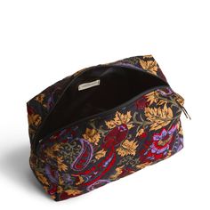 Elevate your beauty routine and keep your essentials organized with our Large Cosmetic Case. Designed for the modern woman who values both style and functionality, this spacious case offers ample space for all your makeup and skincare essentials, making it the perfect accessory for travel, daily use and on-the-go touch-ups. Vera Bradley Large Cosmetic Bag in Midnight Garden Paisley Black Vera Bradley Lunch Bags, Vera Bradley Disney, Large Cosmetic Bag, Midnight Garden, Backpack Lunch Bag, Skincare Essentials, Makeup And Skincare, Belt Purse, Toiletry Bag Travel