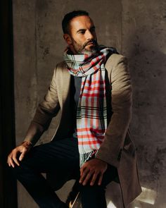 Cashmere 10% Lambswool 90% | Blue x Red | Brushed Finish | 35x190cm (ex fringe) Add a touch of luxury and comfort to your wardrobe this season with our new Autumn Winter range. Made from our finest cashmere woven in England. Treat yourself to our beautifully crafted Modern Tartan Cashmere Blend Scarf. A tasselled hand-cut hem adds a traditional finish. Browse our cashmere scarves, wide scarves and stoles in an array of striking patterns and add a pop of colour to your winter wardrobe. Cashmere Scarves, Like Fine Wine, Cashmere Blanket, Scarf Sale, Fabric Sale, Knitting Accessories, Cashmere Scarf, Wool Scarf, Classic Collection