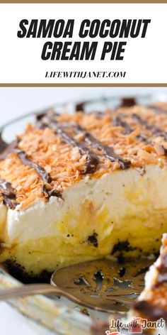 a close up of a slice of cake on a plate with the title above it