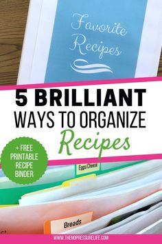 five brilliant ways to organize recipe binders