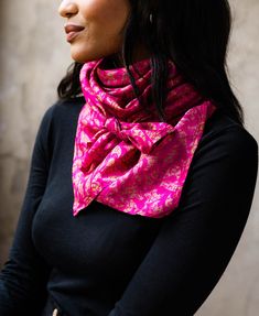 Elevate your everyday style with this cherry red vintage silk scarf, featuring a floral pattern. Crafted from luxurious upcycled silk saris, this eco-friendly accessory is as unique as you are. Its versatile size allows you to wear it in multiple ways—drape it as a headscarf, tie it around your neck, or style it any way you like. Look and feel like a timeless work of art with this one-of-a-kind silk square scarf that you'll reach for again and again. Color Block Scarf, Silk Square Scarf, Vintage Silk Scarf, Vintage Saris, Scarf Tying, Vintage Kantha, Red Vintage, Cotton Scarf, Maternity Wear