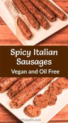 spicy italian sausages are an easy and delicious appetizer that is ready to be eaten