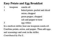 Low Iodine Diet Recipes, Iodine Foods, Things For Breakfast, Iodine Free Diet, Diet Recipes Breakfast, Foods With Iodine, Potato And Egg Breakfast, Thyroid Diet Plan, Low Sodium Snacks