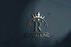 the royal king logo is shown on a dark background