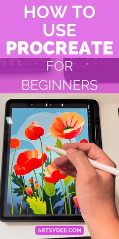 a person using an ipad with the title how to use procreate for beginners