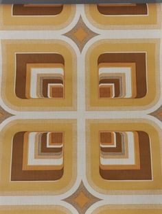 a close up of a wallpaper with an abstract design in brown, yellow and white