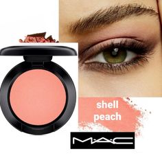 Mac Eyeshadow Color: Shell Peach Satin Size: .05 Oz New In Box 100% Authentic Currently 9 Available - Price Is For Each. Peach Eyeshadow, Makeup Mac, Mac Eyeshadow, Mac Makeup, Natural Eye Makeup, Satin Color, Makeup Eyeshadow, Makeup Cosmetics, Mac Cosmetics