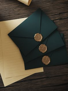 several envelopes with wax stamp on them