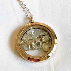 Living Locket With Charms/ Storytelling Jewelry. Like Origami Owl. Long Pendant Necklaces, Living Locket, Floating Lockets, Jewelry Charms, Unusual Jewelry, Locket Charms, Origami Owl, Long Pendant Necklace, Long Pendant