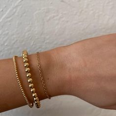 Bead Stretch Bracelet - Nashelle Bead Bracelet Stack, Beaded Stretch Bracelet, Bracelet Stack, Bead Bracelet, Stretch Bracelet, Stretch Bracelets, Sterling Silver Bracelets, Round Beads, Contemporary Design