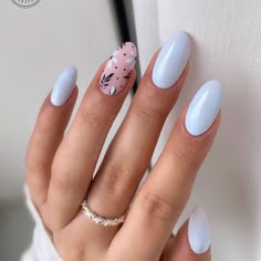 Stone Nails, Milky Nails, Almond Nails Designs, Classy Nails, Pretty Acrylic Nails, Fancy Nails