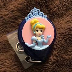 For The Disney Lover! Dress Up Your Work Badge. It’s The Latest In Work Fashion. Lover Dress, Work Badge, Disney Lover, Badge Reel, Work Fashion, Pink Blue, Cinderella, Pink Ladies, Color Blue