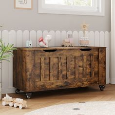 Measuring 39.4¡±L x 15.7¡±W x 19.7¡±H, this storage trunk with wheels provides ample space beneath the seat to conveniently store a variety of home essentials such as blankets, pillows, cushions, toys, clothes, books, tools, and more. Effortlessly tackle clutter and achieve a tidy living space with this versatile storage chest, enhancing comfort and organization in your home. Entryway Bench With Storage, Storage For Living Room, Wooden Storage Bench, Living Room Brown, Chest Storage, Room Brown, Entryway Bench Storage, Storage Trunk, Material Bed